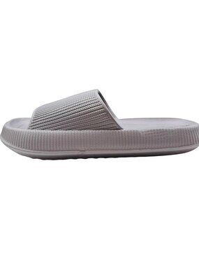 Freestyle Cream Slide Sandals With Textured Sole & Open Toe Design - Size 42/43